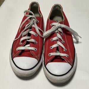 Converse Chuck Taylor All Star Low Top Red Sneakers Shoes Youth Size 3